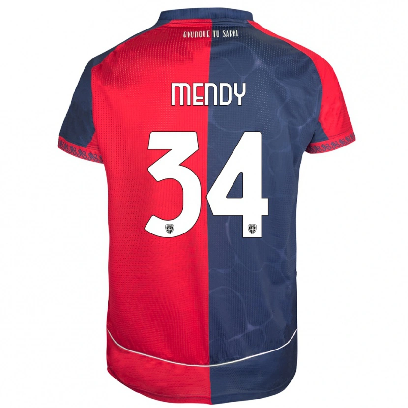 Danxen Men Paul Mendy #34 Red Navy Home Jersey 2025/26 T-Shirt