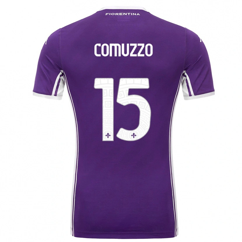 Danxen Men Pietro Comuzzo #15 Purple White Home Jersey 2025/26 T-Shirt