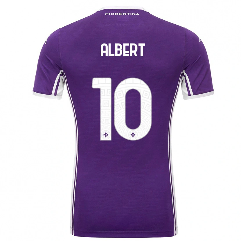 Danxen Men Albert Gudmundsson #10 Purple White Home Jersey 2025/26 T-Shirt