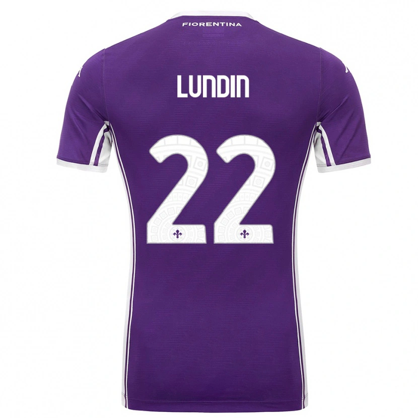 Danxen Men Karin Lundin #22 Purple White Home Jersey 2025/26 T-Shirt