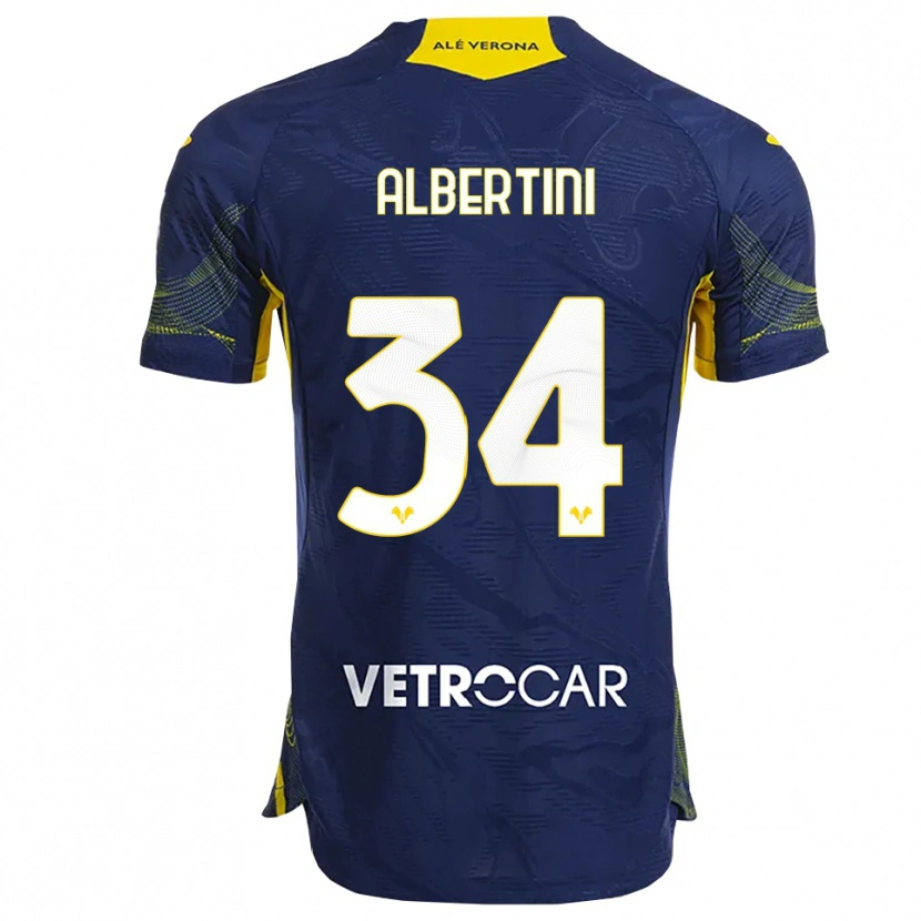 Danxen Men Francesco Albertini #34 Navy Yellow Home Jersey 2025/26 T-Shirt