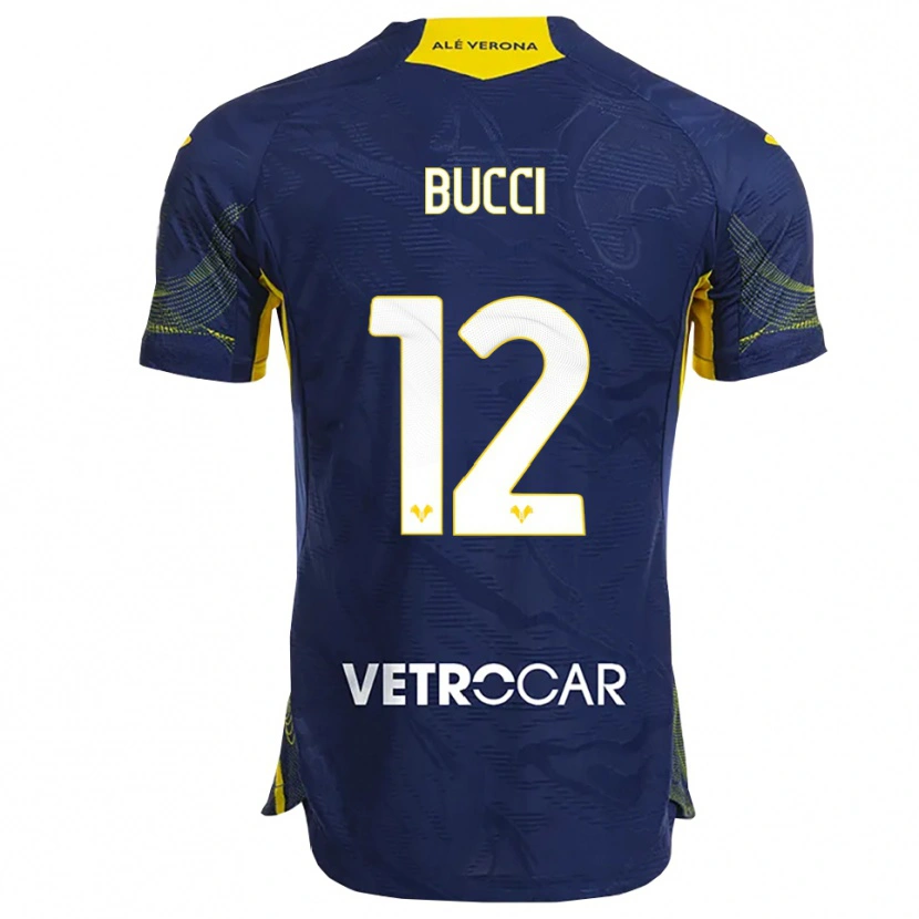Danxen Men Irene Bucci #12 Navy Yellow Home Jersey 2025/26 T-Shirt