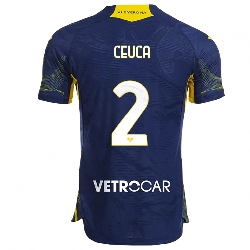 Danxen Men Matei Ceuca #2 Navy Yellow Home Jersey 2025/26 T-Shirt