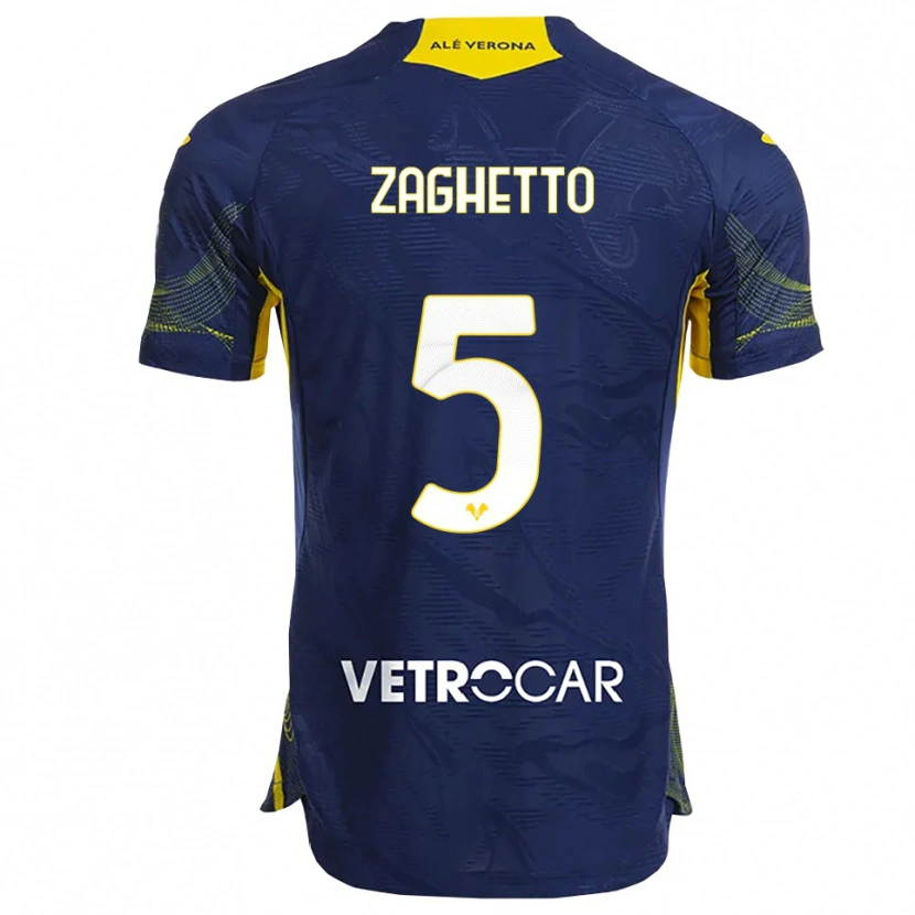 Danxen Men Habib Zaghetto #5 Navy Yellow Home Jersey 2025/26 T-Shirt