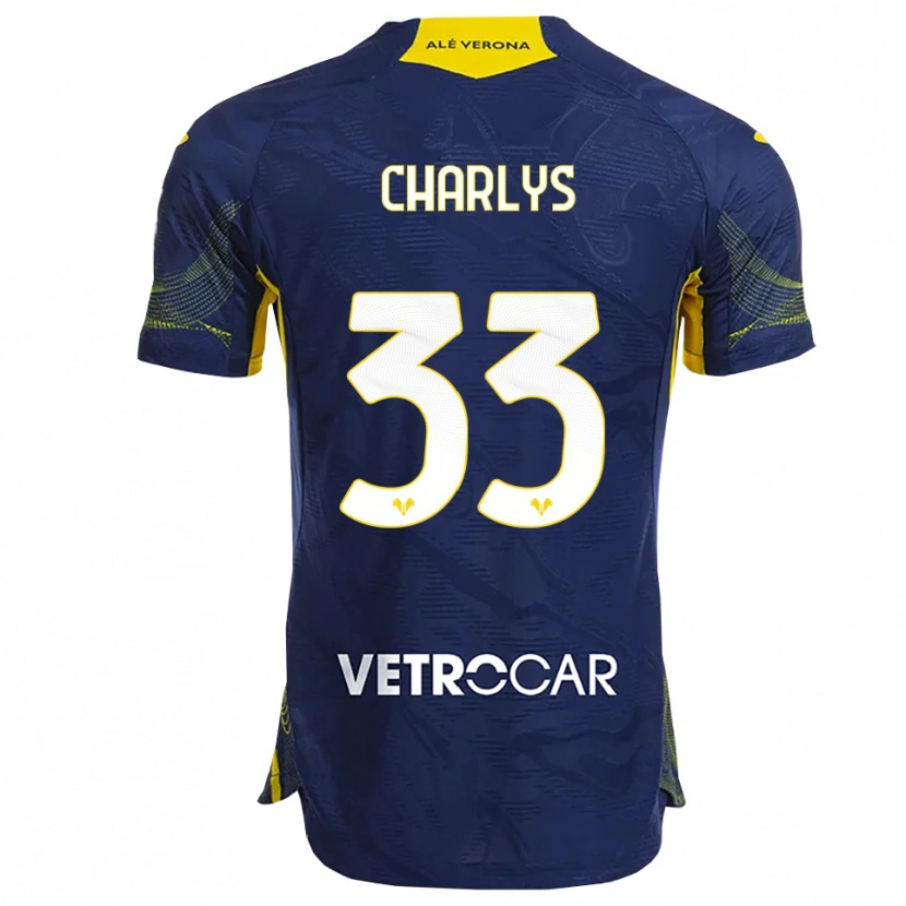 Danxen Men Charlys #33 Navy Yellow Home Jersey 2025/26 T-Shirt