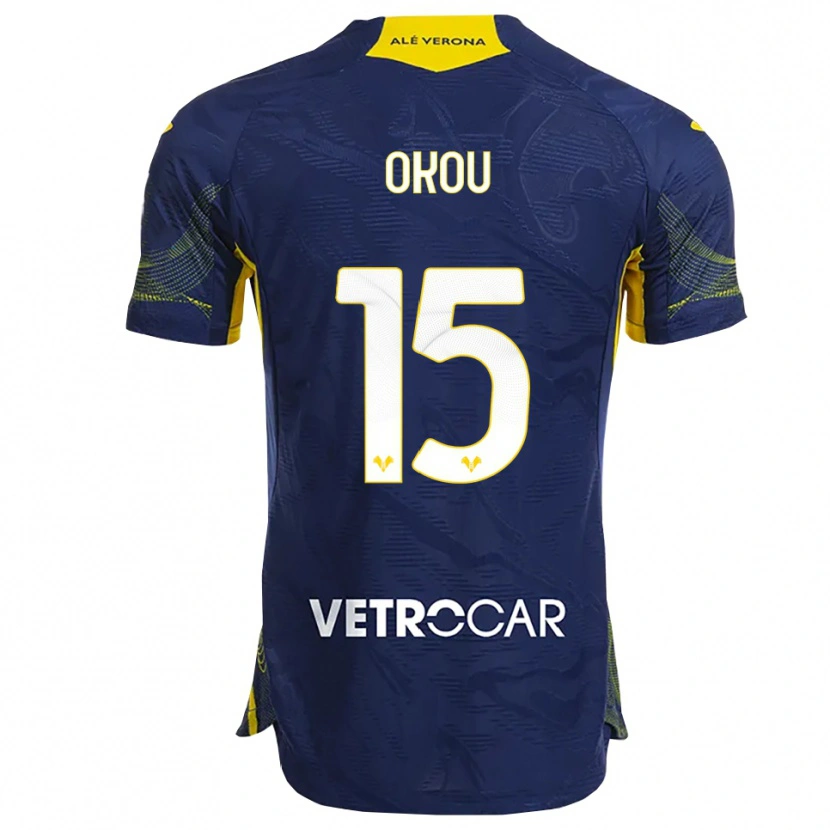 Danxen Men Yllan Okou #15 Navy Yellow Home Jersey 2025/26 T-Shirt