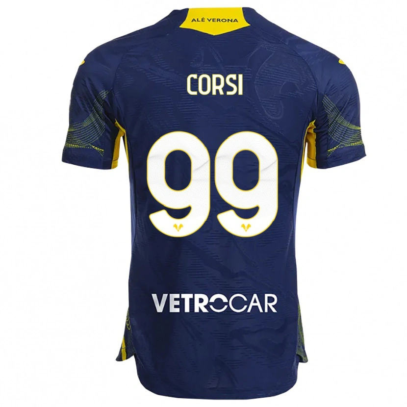Danxen Men Sara Corsi #99 Navy Yellow Home Jersey 2025/26 T-Shirt