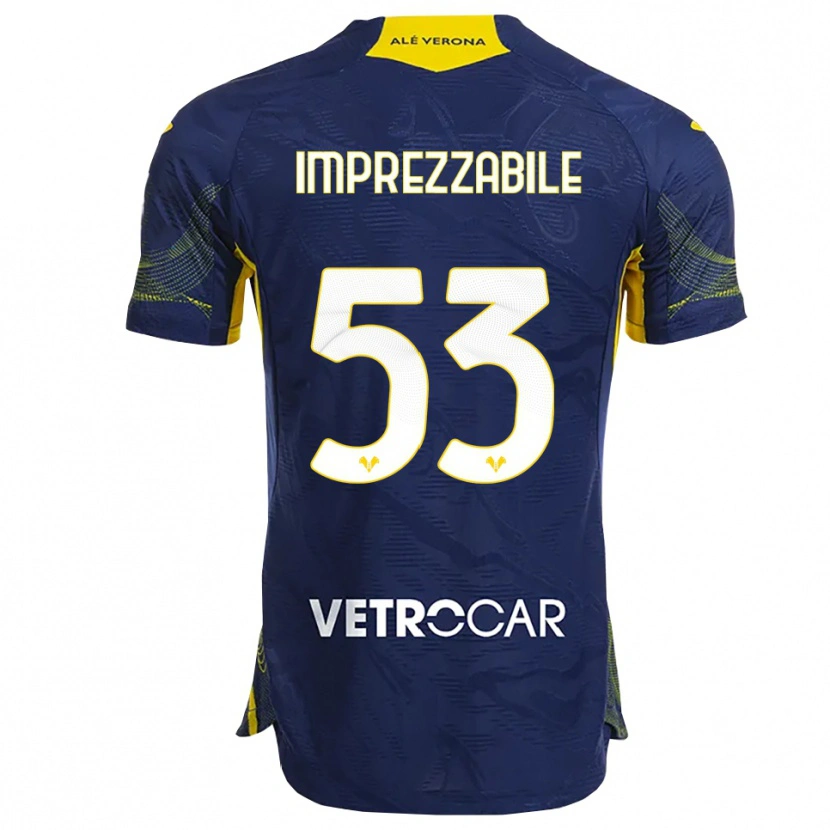 Danxen Men Francesca Imprezzabile #53 Navy Yellow Home Jersey 2025/26 T-Shirt