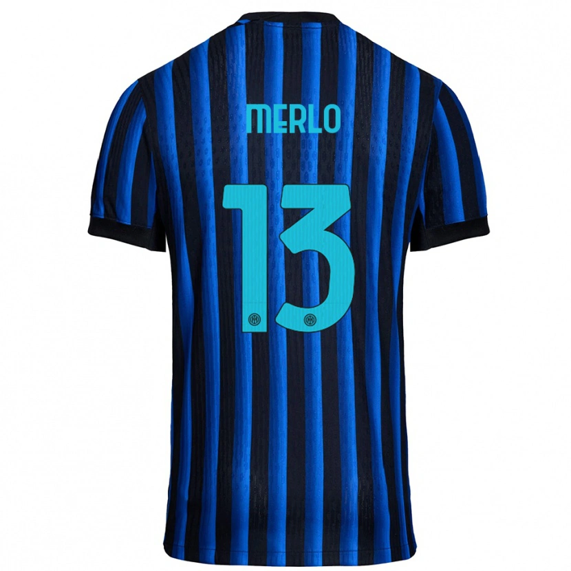 Danxen Men Beatrice Merlo #13 Black Blue Home Jersey 2025/26 T-Shirt