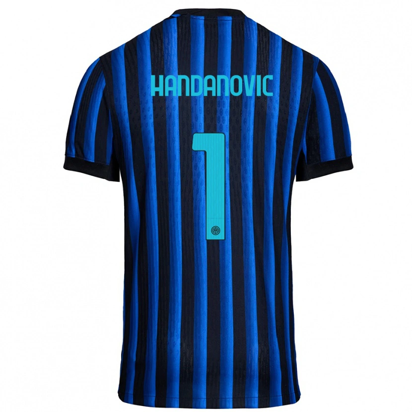 Danxen Men Samir Handanovic #1 Black Blue Home Jersey 2025/26 T-Shirt