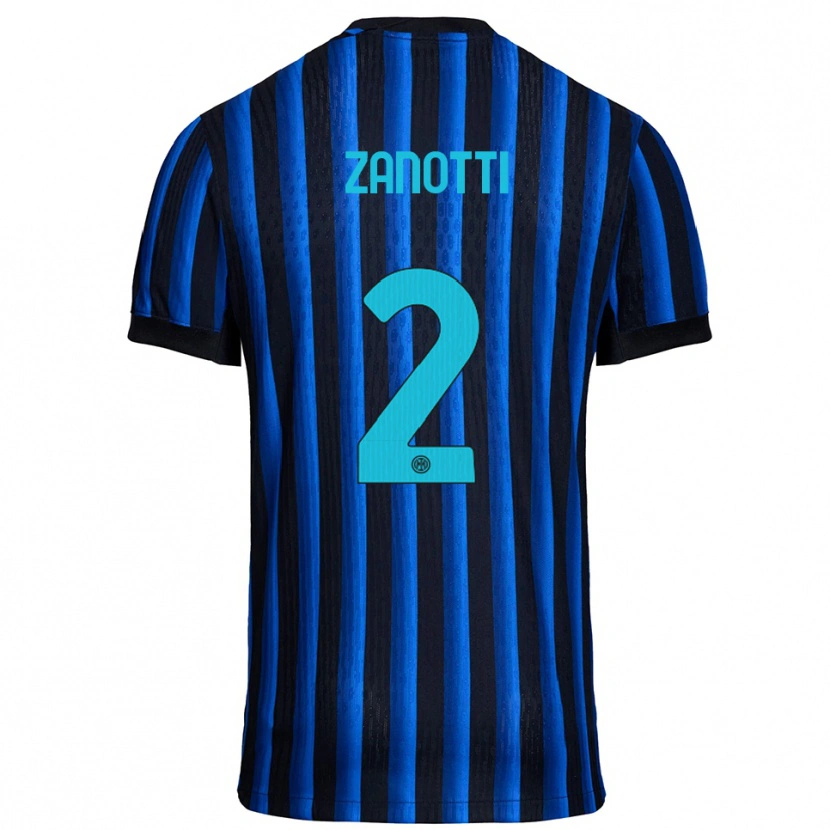 Danxen Men Mattia Zanotti #2 Black Blue Home Jersey 2025/26 T-Shirt