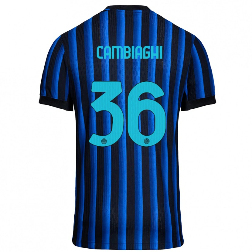Danxen Men Michela Cambiaghi #36 Black Blue Home Jersey 2025/26 T-Shirt