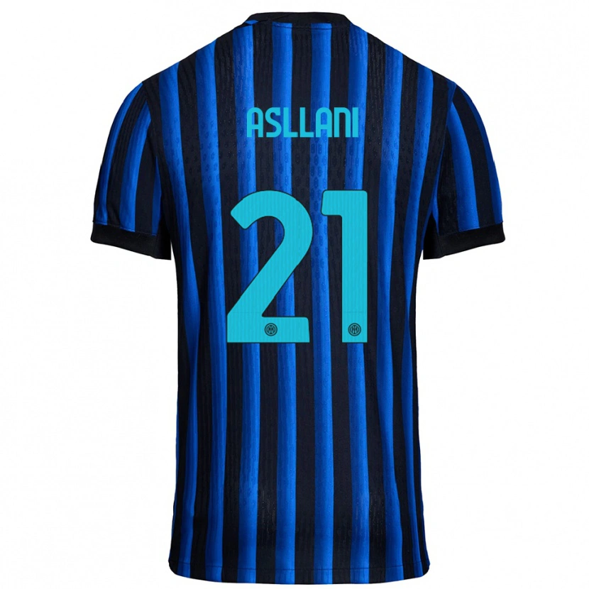 Danxen Men Kristjan Asllani #21 Black Blue Home Jersey 2025/26 T-Shirt