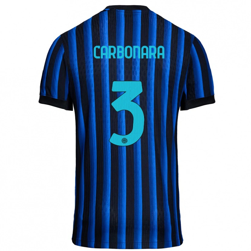 Danxen Men Matteo Carbonara #3 Black Blue Home Jersey 2025/26 T-Shirt