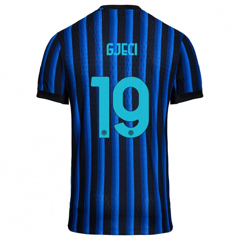 Danxen Men Delis Gjeci #19 Black Blue Home Jersey 2025/26 T-Shirt