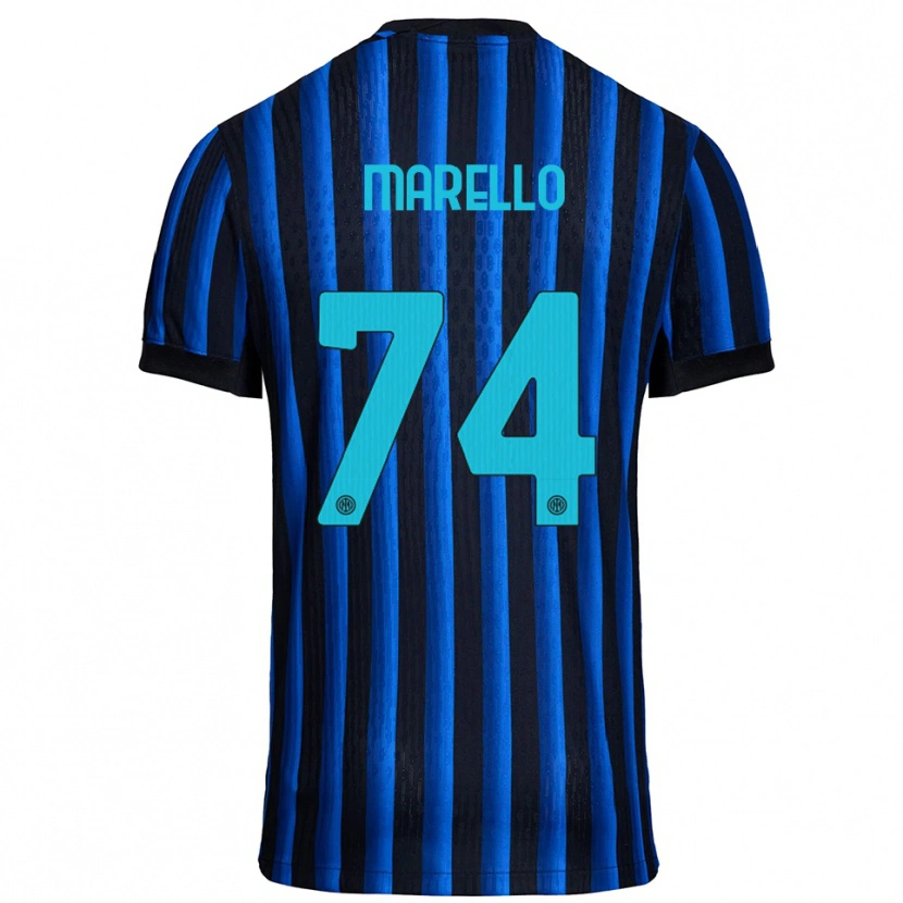 Danxen Men Mattia Marello #74 Black Blue Home Jersey 2025/26 T-Shirt