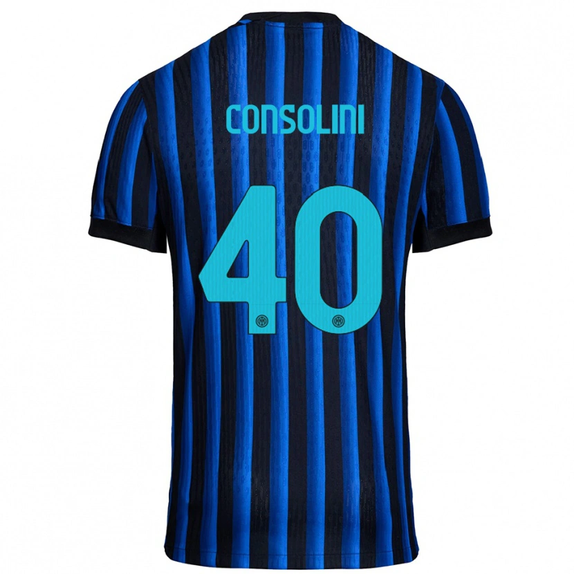 Danxen Men Lidia Consolini #40 Black Blue Home Jersey 2025/26 T-Shirt