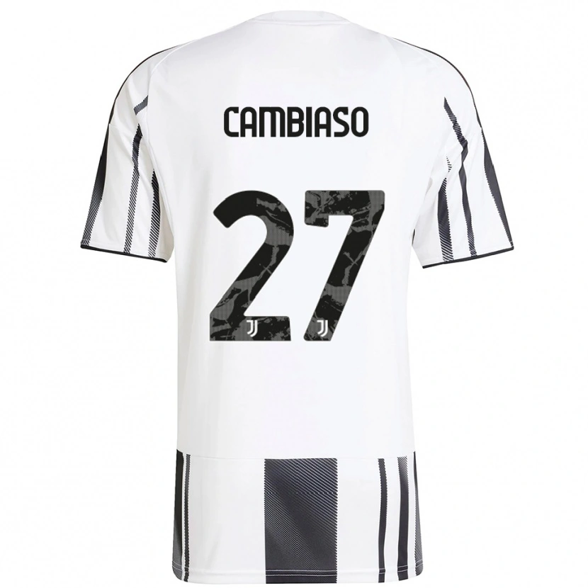 Danxen Men Andrea Cambiaso #27 White Black Home Jersey 2025/26 T-Shirt