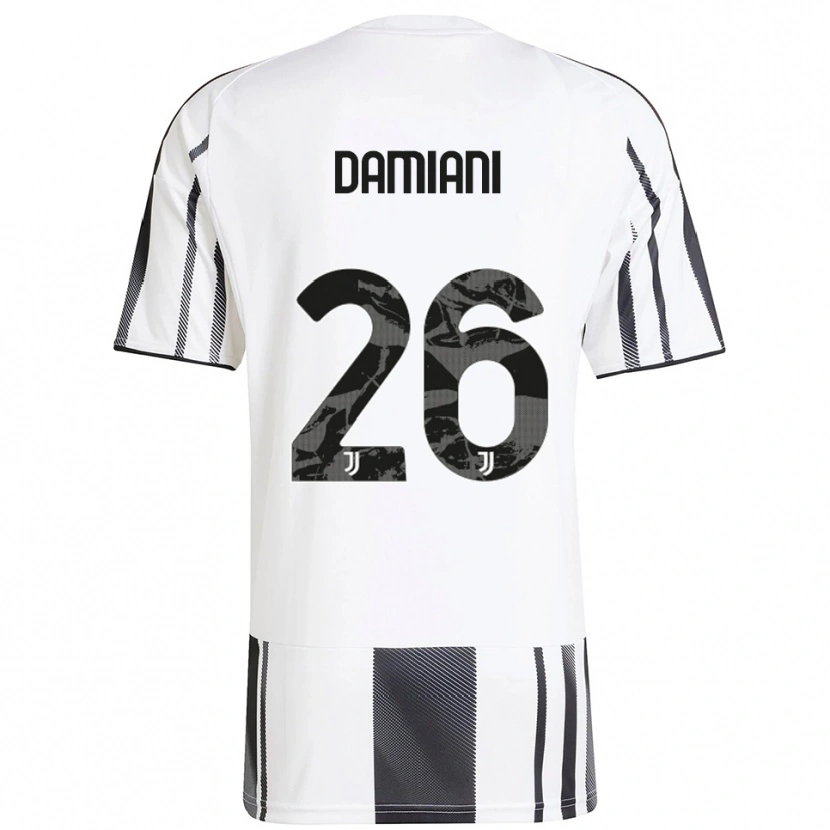 Danxen Men Samuele Damiani #26 White Black Home Jersey 2025/26 T-Shirt