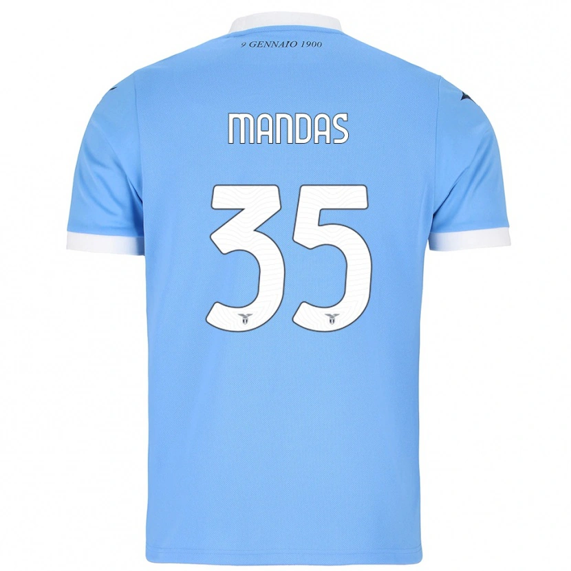 Danxen Men Christos Mandas #35 Sky Blue White Home Jersey 2025/26 T-Shirt