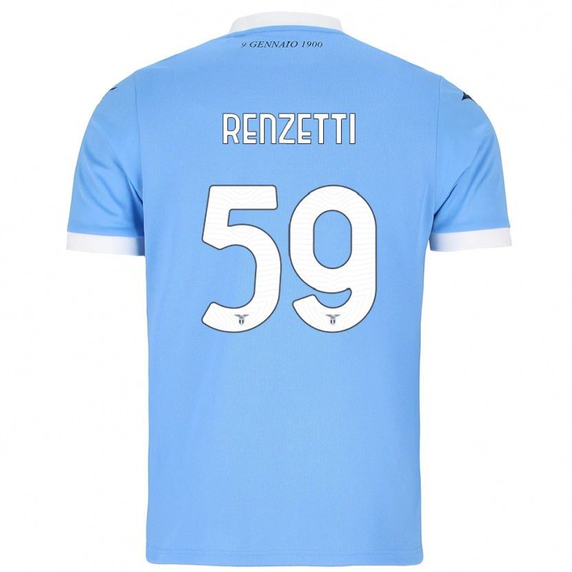 Danxen Men Davide Renzetti #59 Sky Blue White Home Jersey 2025/26 T-Shirt