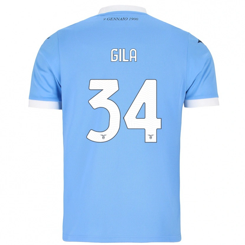 Danxen Men Mario Gila #34 Sky Blue White Home Jersey 2025/26 T-Shirt