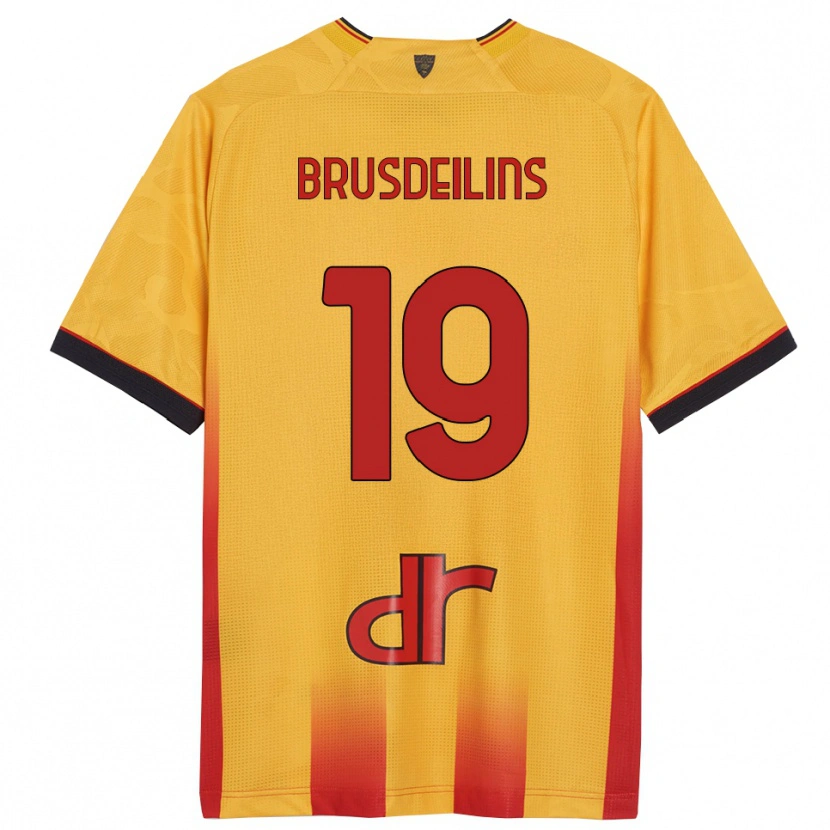 Danxen Men Bilal Brusdeilins #19 Yellow Orange Home Jersey 2025/26 T-Shirt
