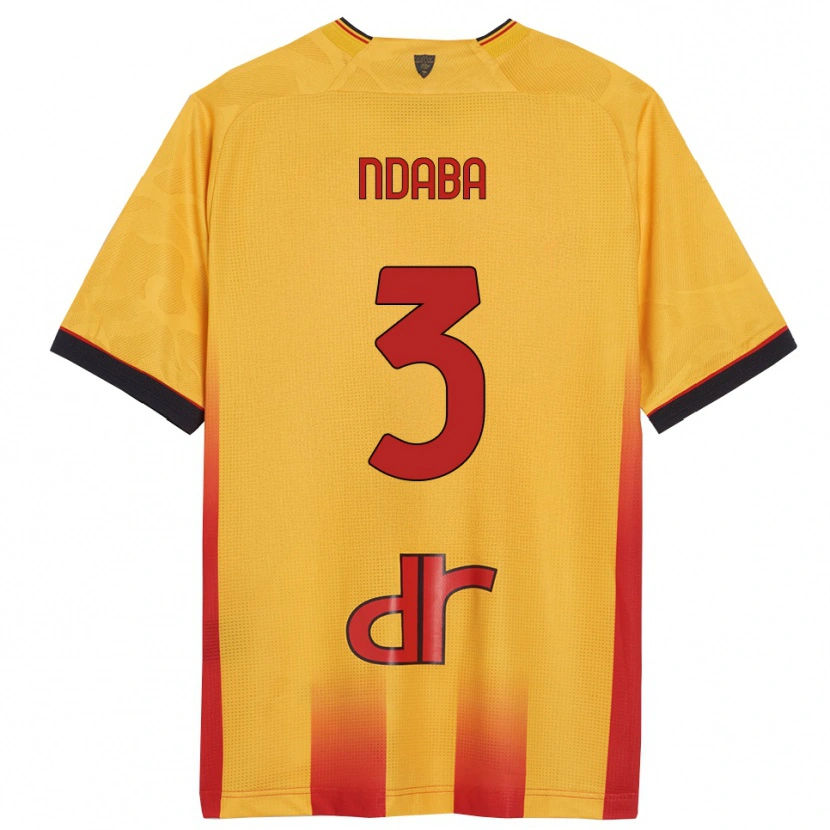 Danxen Men Corrie Ndaba #3 Yellow Orange Home Jersey 2025/26 T-Shirt