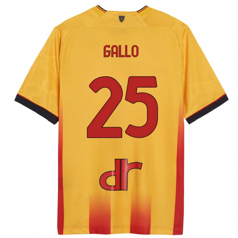 Danxen Men Antonino Gallo #25 Yellow Orange Home Jersey 2025/26 T-Shirt