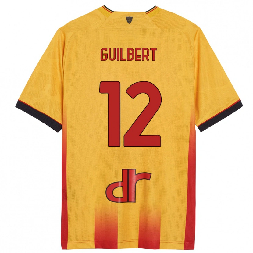 Danxen Men Frédéric Guilbert #12 Yellow Orange Home Jersey 2025/26 T-Shirt