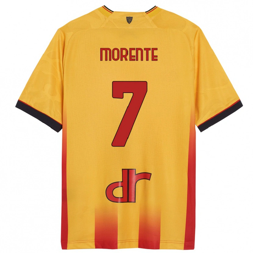 Danxen Men Tete Morente #7 Yellow Orange Home Jersey 2025/26 T-Shirt