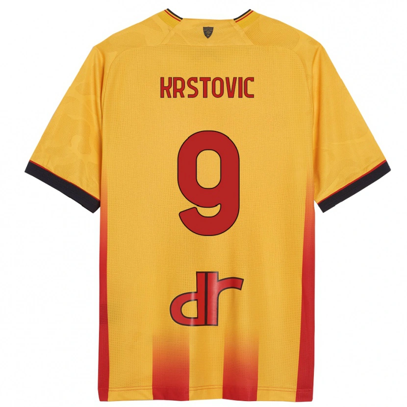 Danxen Men Nikola Krstović #9 Yellow Orange Home Jersey 2025/26 T-Shirt