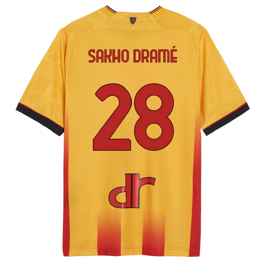 Danxen Men Samba Sakho Dramé #28 Yellow Orange Home Jersey 2025/26 T-Shirt