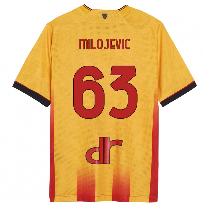 Danxen Men Nemanja Milojevic #63 Yellow Orange Home Jersey 2025/26 T-Shirt