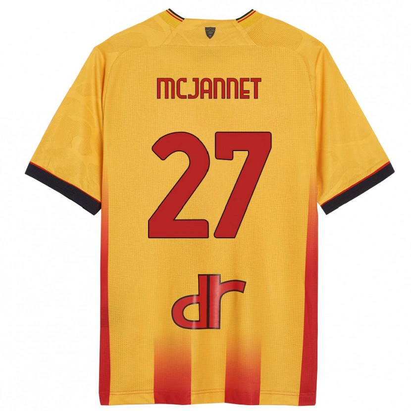 Danxen Men Ed Mcjannet #27 Yellow Orange Home Jersey 2025/26 T-Shirt