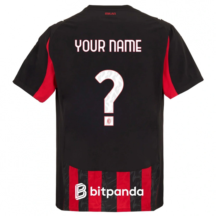 Danxen Men Your Name #0 Red Black Home Jersey 2025/26 T-Shirt