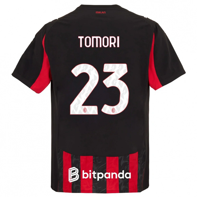 Danxen Men Fikayo Tomori #23 Red Black Home Jersey 2025/26 T-Shirt
