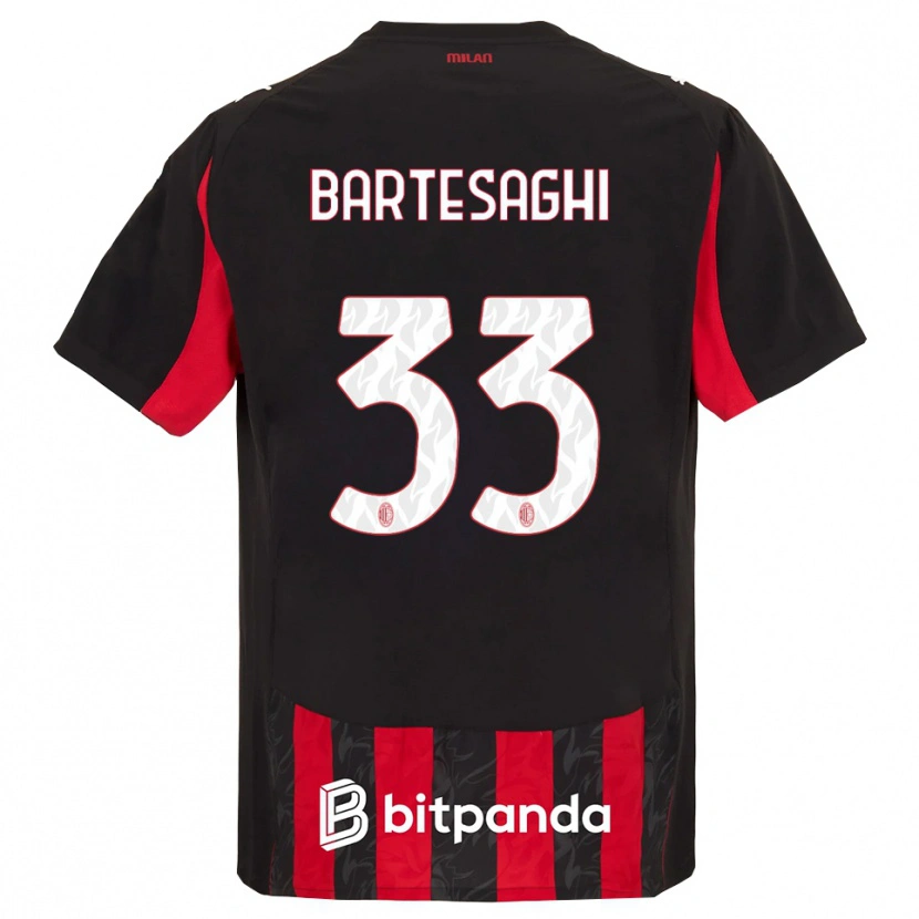 Danxen Men Davide Bartesaghi #33 Red Black Home Jersey 2025/26 T-Shirt