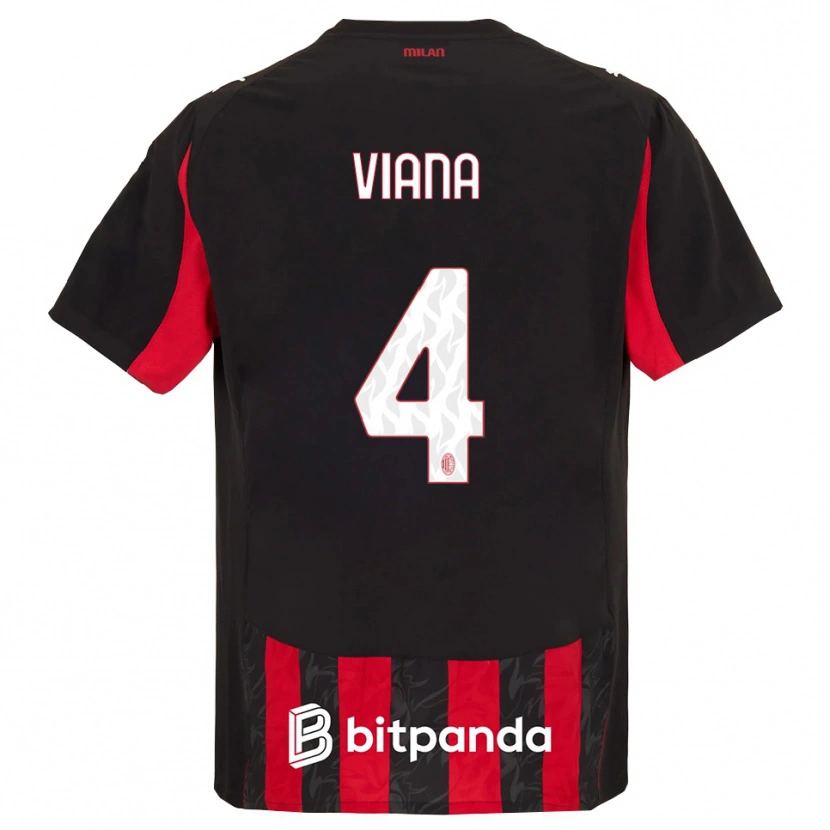 Danxen Men Viana Seedorf #4 Red Black Home Jersey 2025/26 T-Shirt