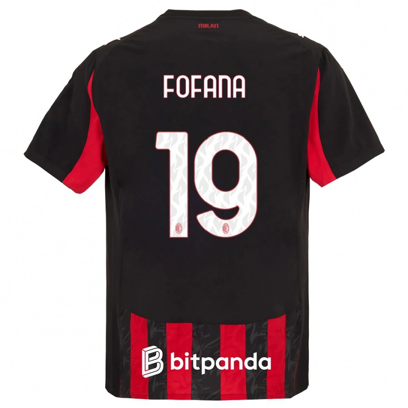 Danxen Men Youssouf Fofana #19 Red Black Home Jersey 2025/26 T-Shirt