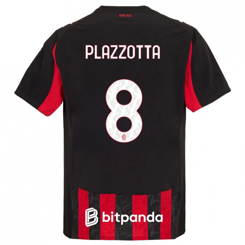 Danxen Men Filippo Plazzotta #8 Red Black Home Jersey 2025/26 T-Shirt