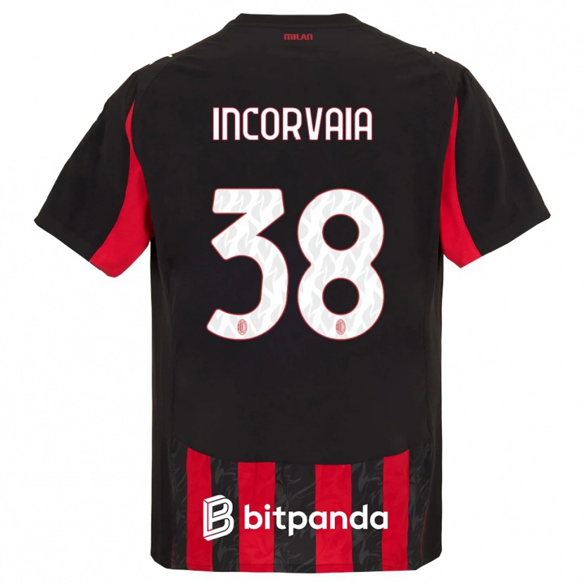 Danxen Men Giovanni Incorvaia #38 Red Black Home Jersey 2025/26 T-Shirt