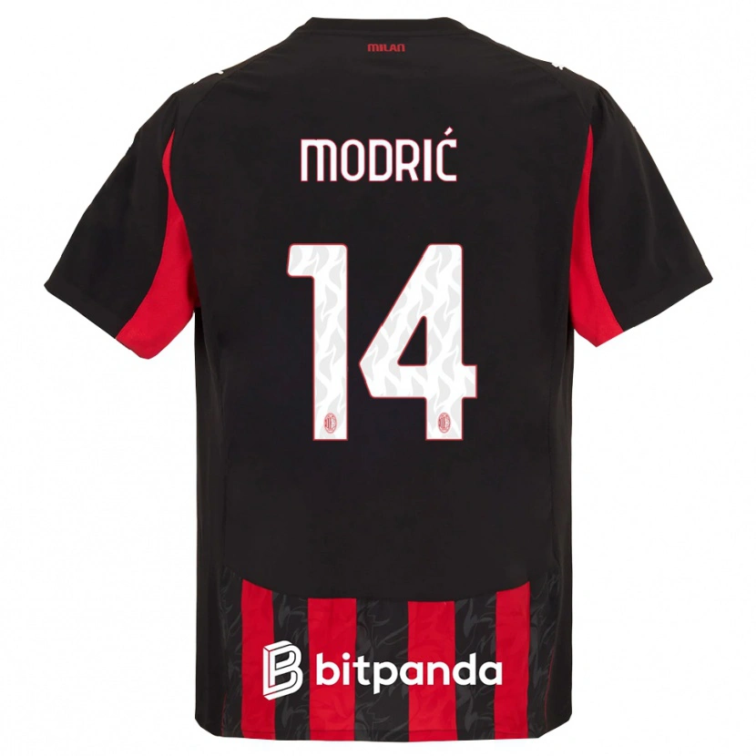 Danxen Men Luka Modrić #14 Red Black Home Jersey 2025/26 T-Shirt