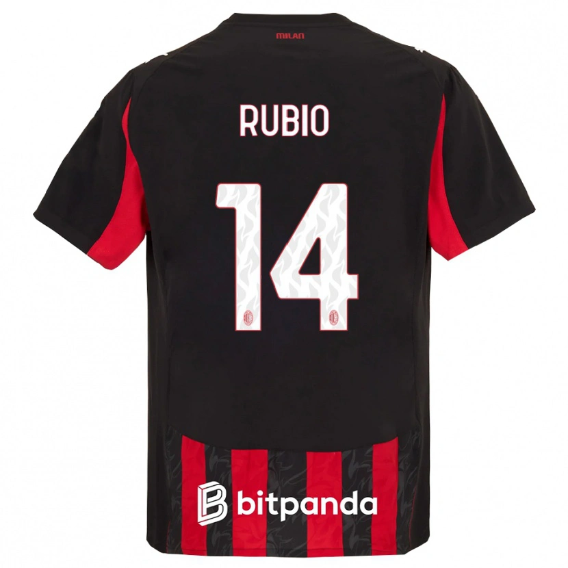 Danxen Men Silvia Rubio Ávila #14 Red Black Home Jersey 2025/26 T-Shirt