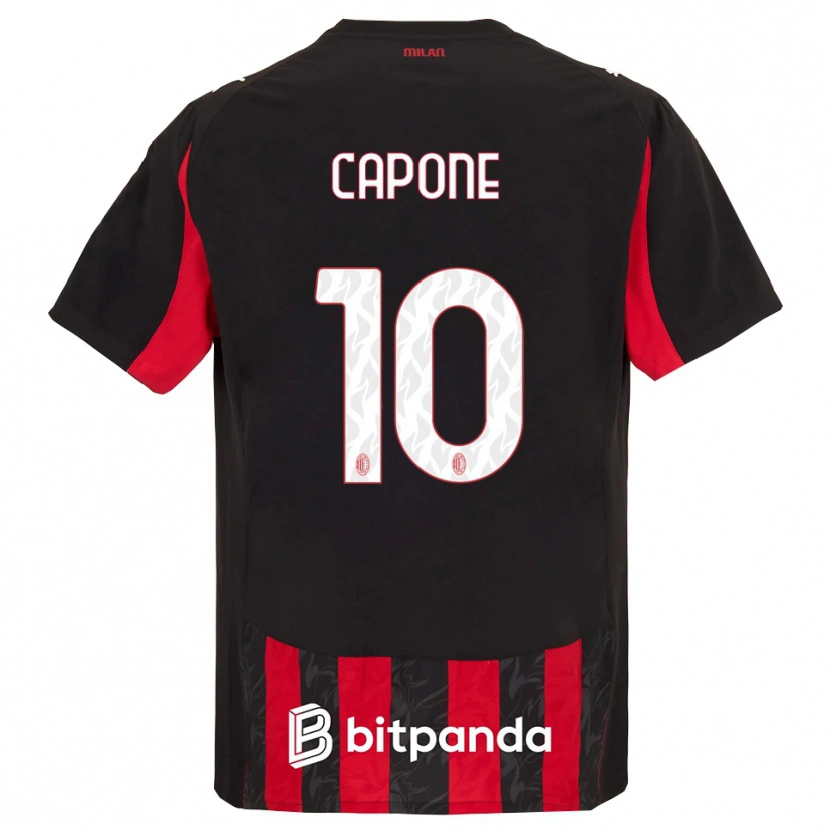Danxen Men Andrea Capone #10 Red Black Home Jersey 2025/26 T-Shirt
