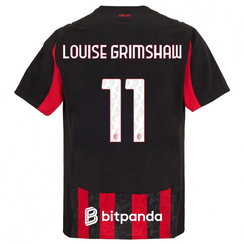 Danxen Men Christy Louise Grimshaw #11 Red Black Home Jersey 2025/26 T-Shirt