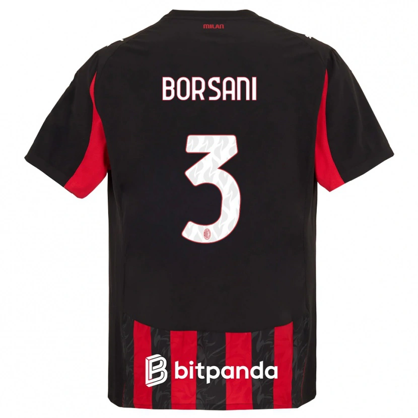 Danxen Men Emanuele Borsani #3 Red Black Home Jersey 2025/26 T-Shirt