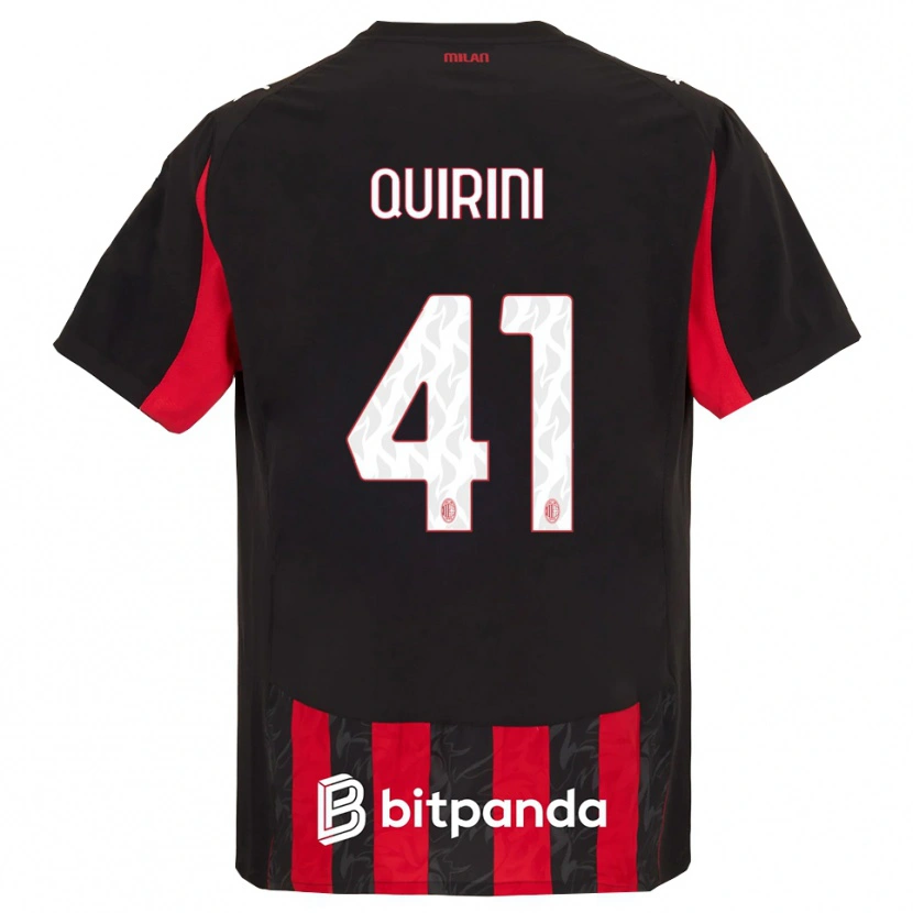 Danxen Men Ettore Quirini #41 Red Black Home Jersey 2025/26 T-Shirt