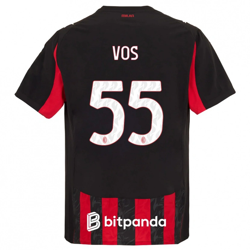 Danxen Men Silvano Vos #55 Red Black Home Jersey 2025/26 T-Shirt