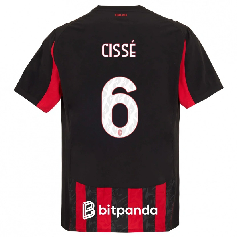 Danxen Men Maiga-Hamadoun Cissé #6 Red Black Home Jersey 2025/26 T-Shirt